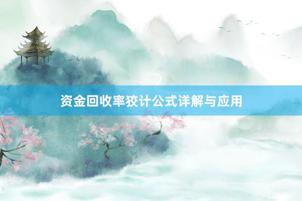 资金回收率狡计公式详解与应用