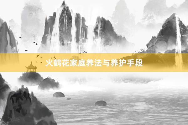 火鹤花家庭养法与养护手段