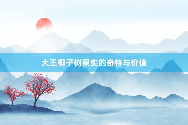 大王椰子树果实的奇特与价值